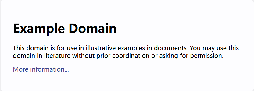 Example Domain图