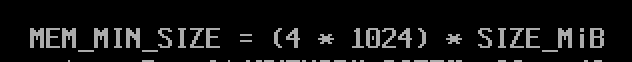 设置MEM_MIN_SIZE